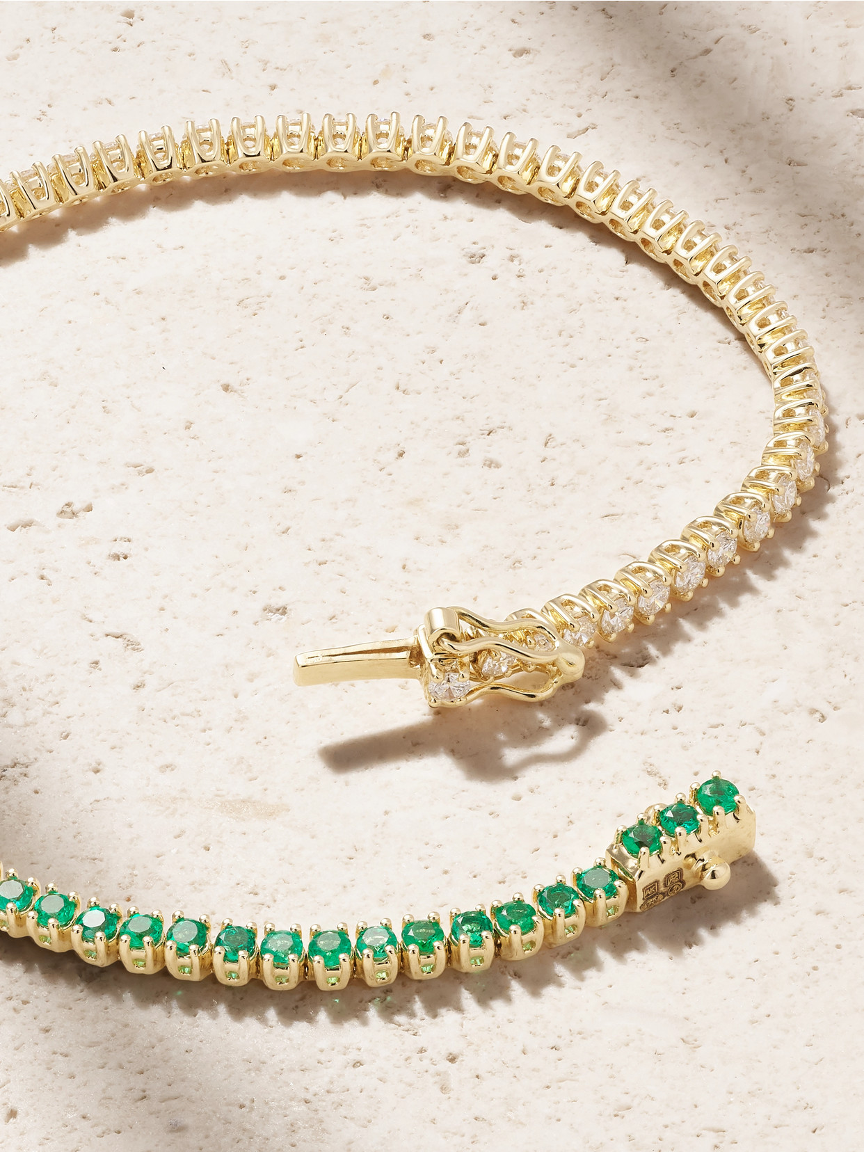 Anita Ko Hepburn 18-karat Gold, Diamond And Emerald Bracelet In Gold