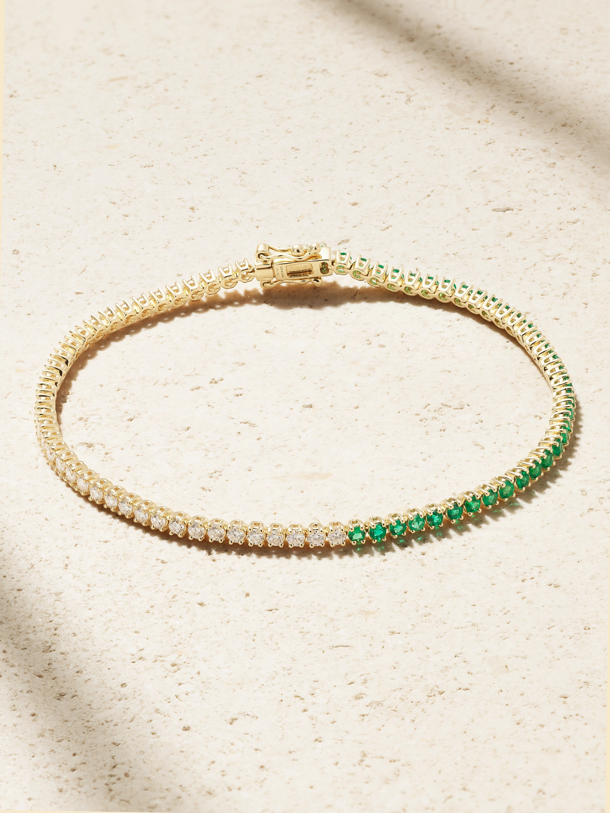 Anita Ko Hepburn 18-karat Gold, Diamond And Emerald Bracelet
