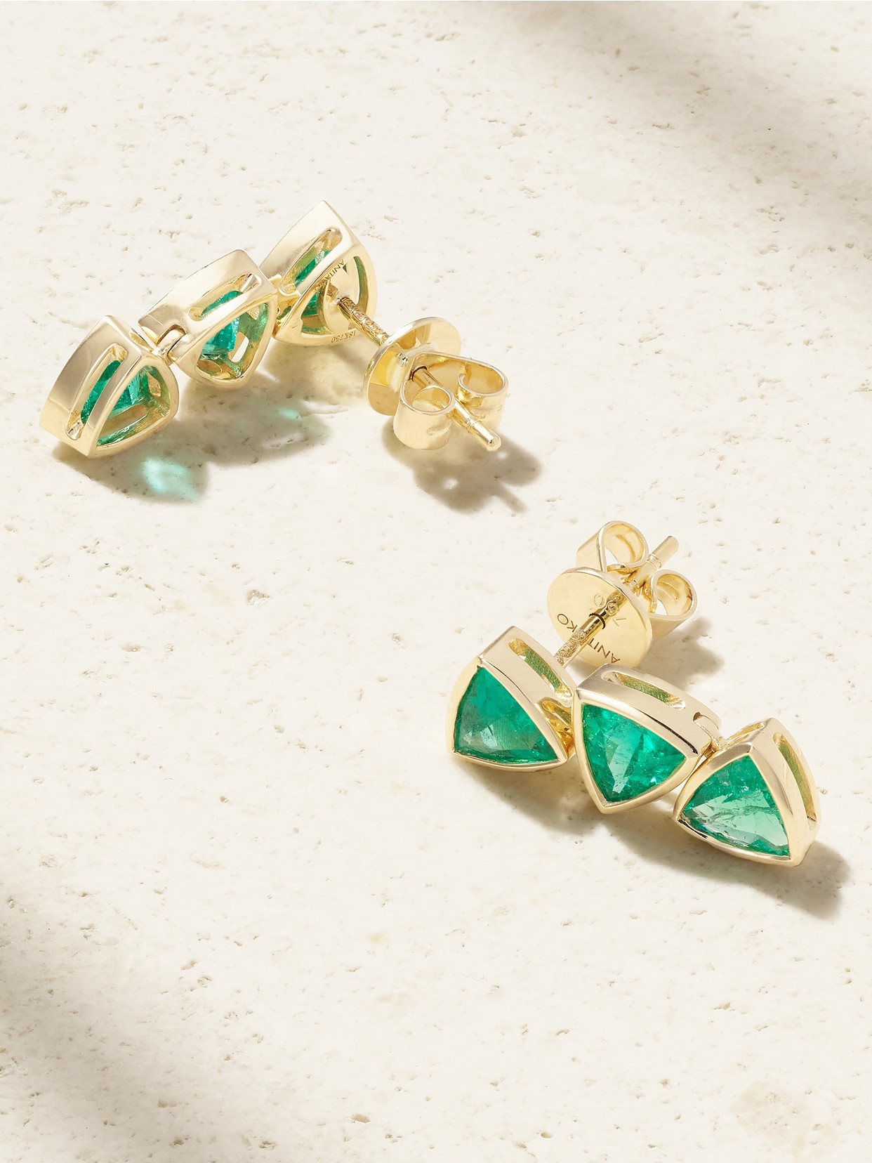 Anita Ko 18-karat Gold Emerald Earrings In Gold