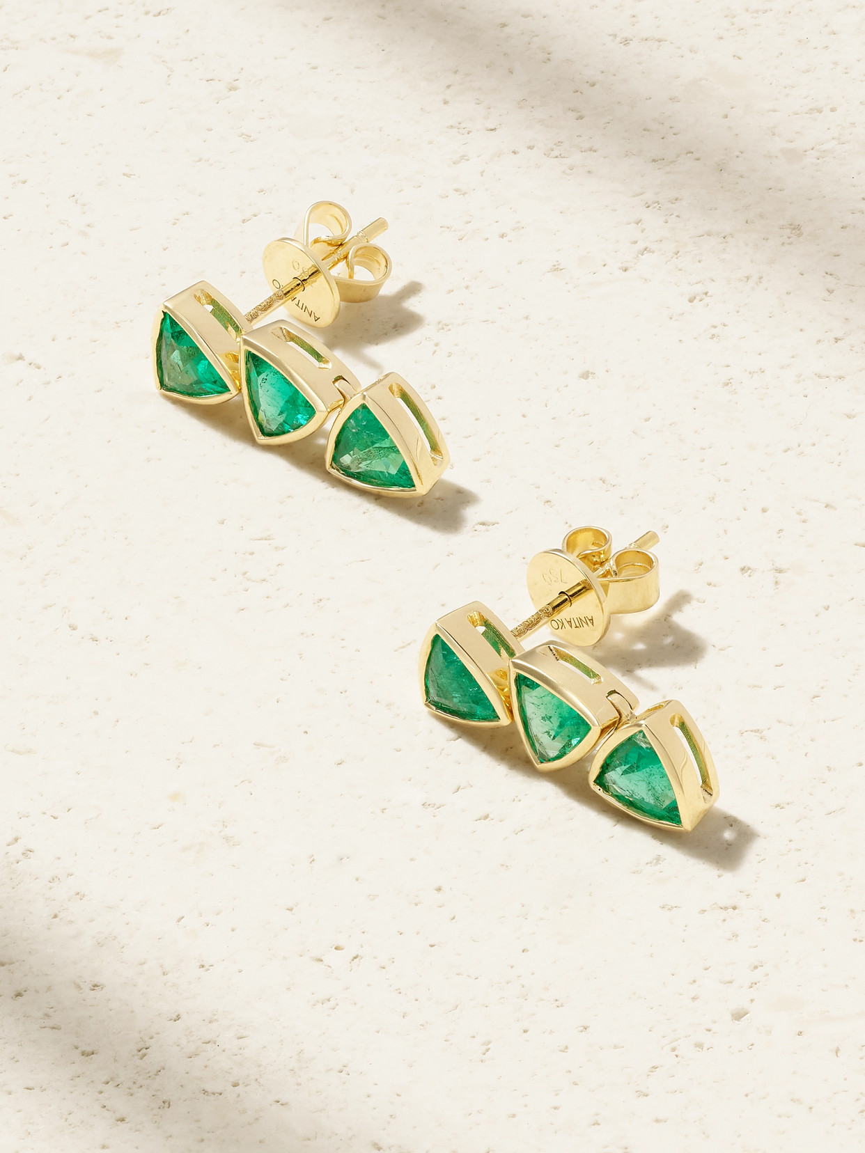 Anita Ko 18-karat Gold Emerald Earrings