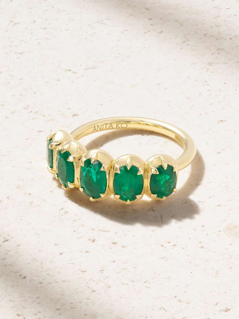 Anita Ko 18-karat Gold Emerald Ring