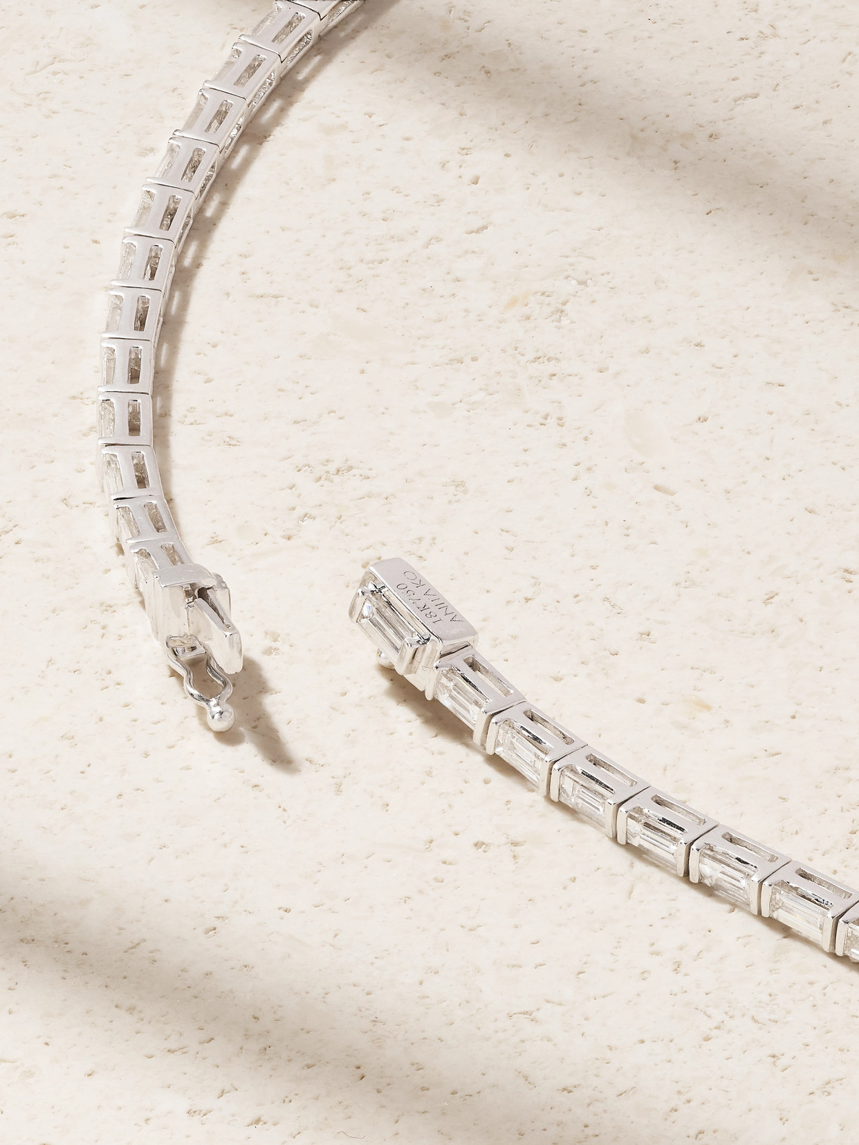 Anita Ko 18-karat White Gold Diamond Choker In Silver