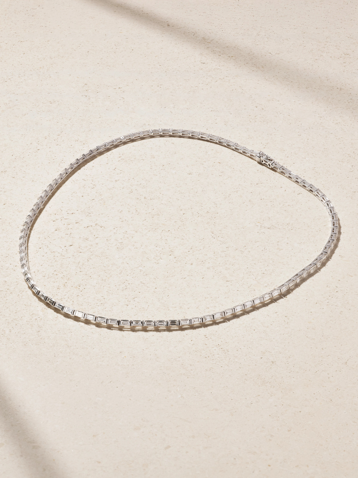 Anita Ko 18-karat White Gold Diamond Choker In Silver