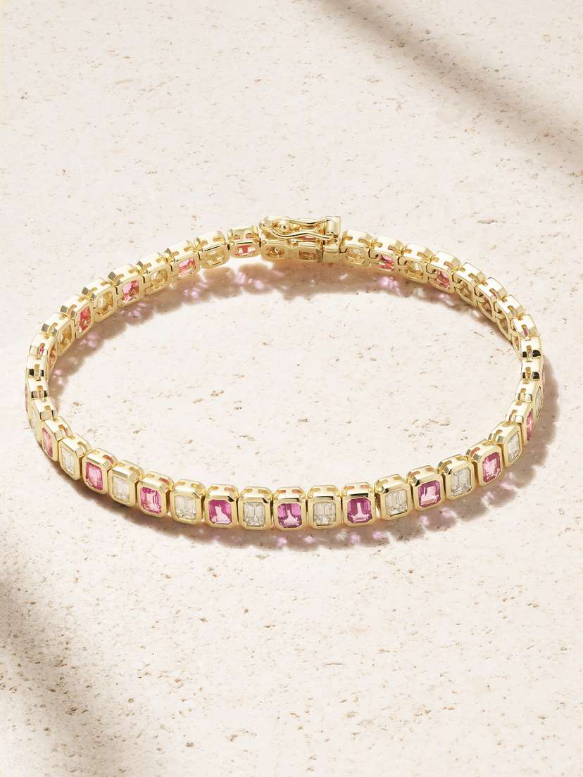 18-karat Gold, Sapphire And Diamond Tennis Bracelet