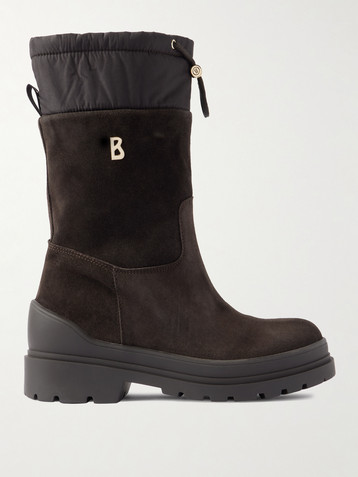 BOGNER St. Moritz shell-trimmed shearling-lined suede ankle boots