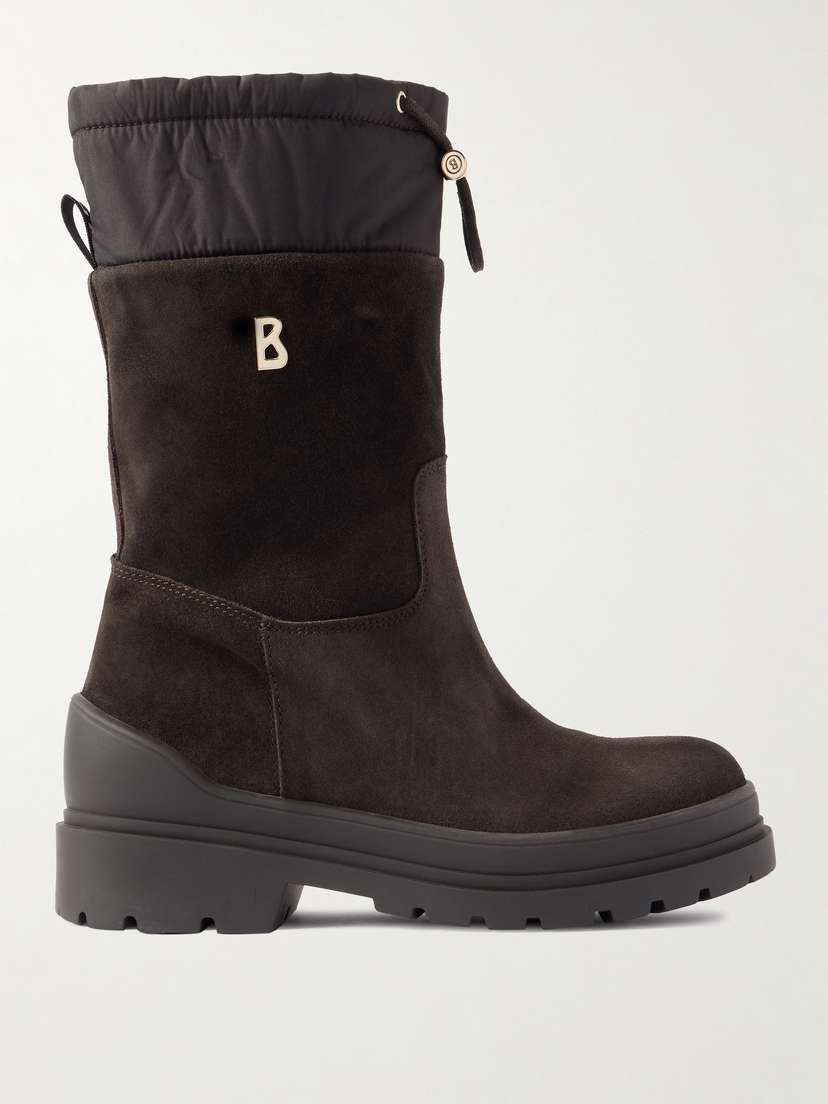 Bogner St. Moritz Shell-trimmed Shearling-lined Suede Ankle Boots