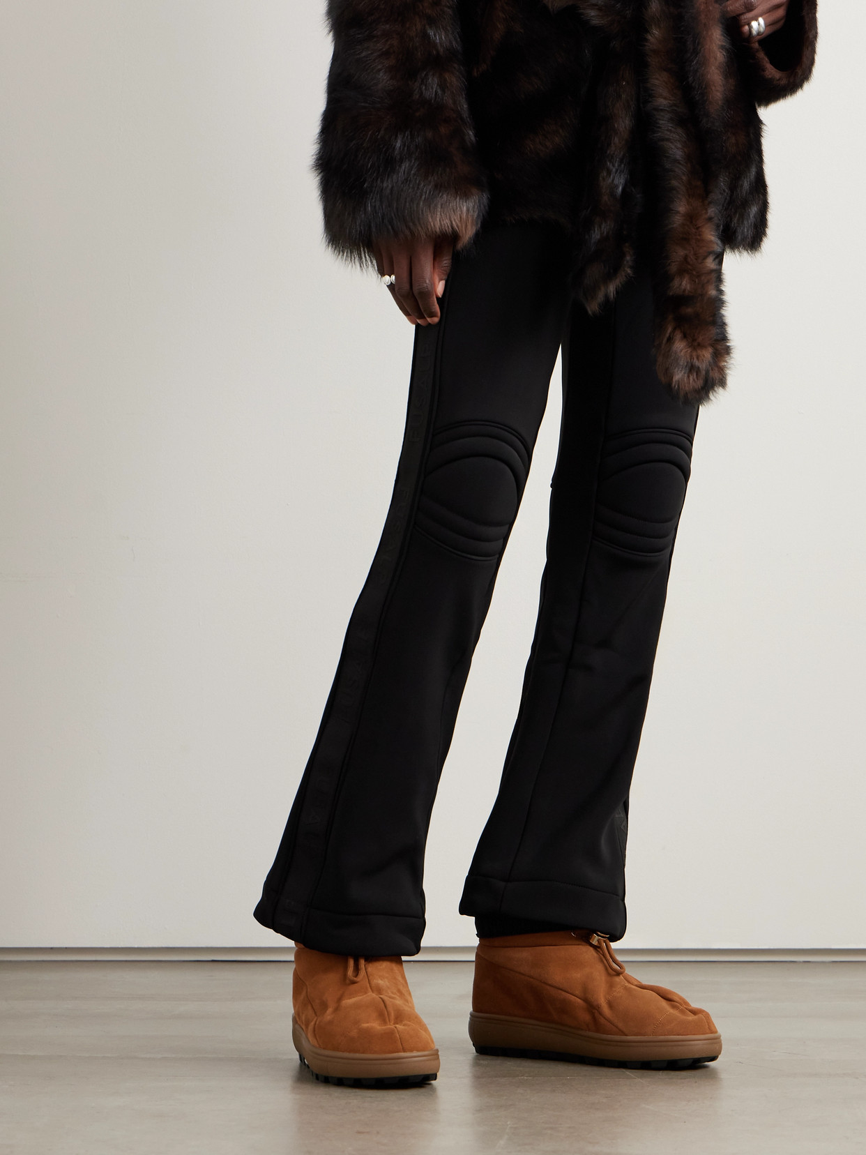 Bogner Chamonix Shearling-lined Suede Ankle Boots In Brown