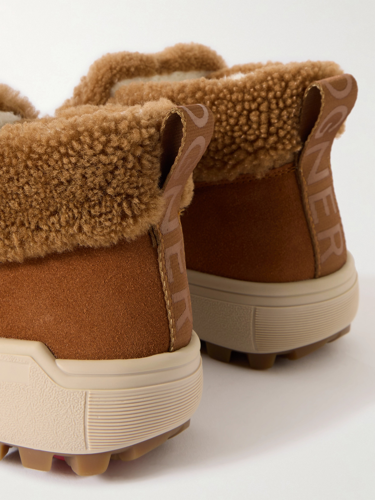 Bogner Suede-trimmed Shearling Ankle Boots In Brown