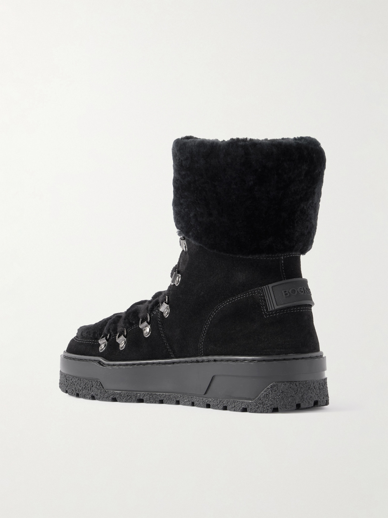Calgary Shearling-Trimmed Ankle Boots