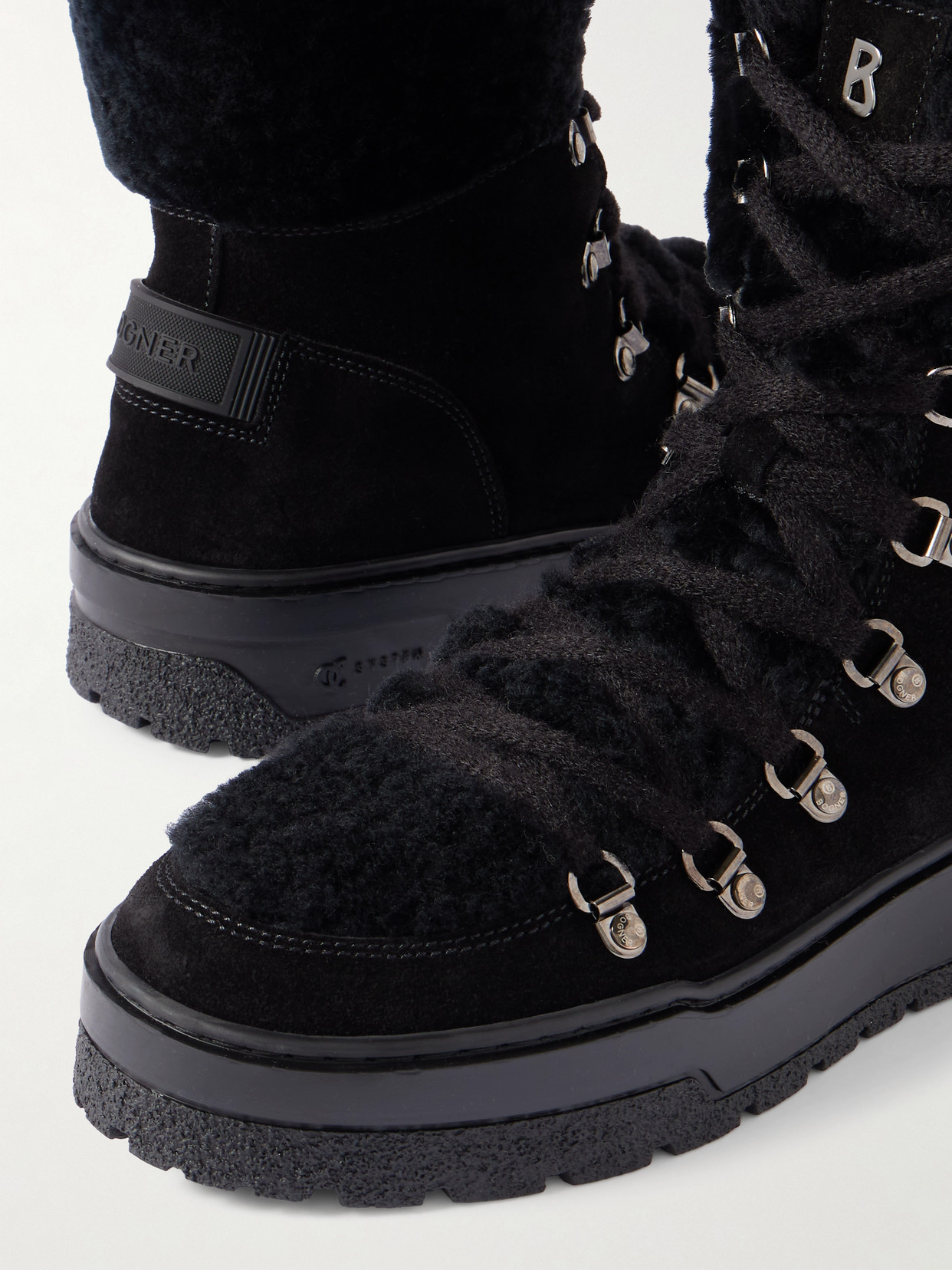 Calgary Shearling-Trimmed Ankle Boots