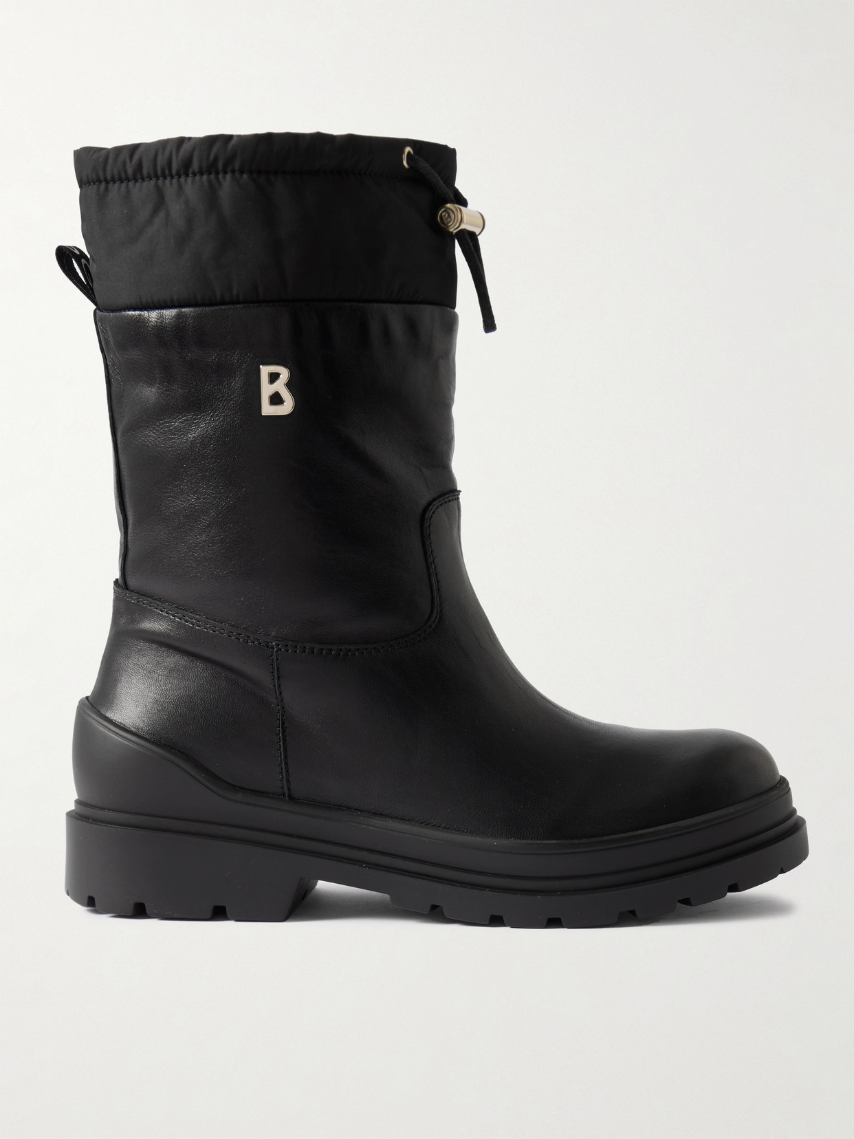 Bogner St. Moritz Shell-trimmed Shearling-lined Leather Ankle Boots In Black