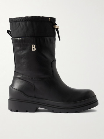 BOGNER St. Moritz shell-trimmed shearling-lined leather ankle boots