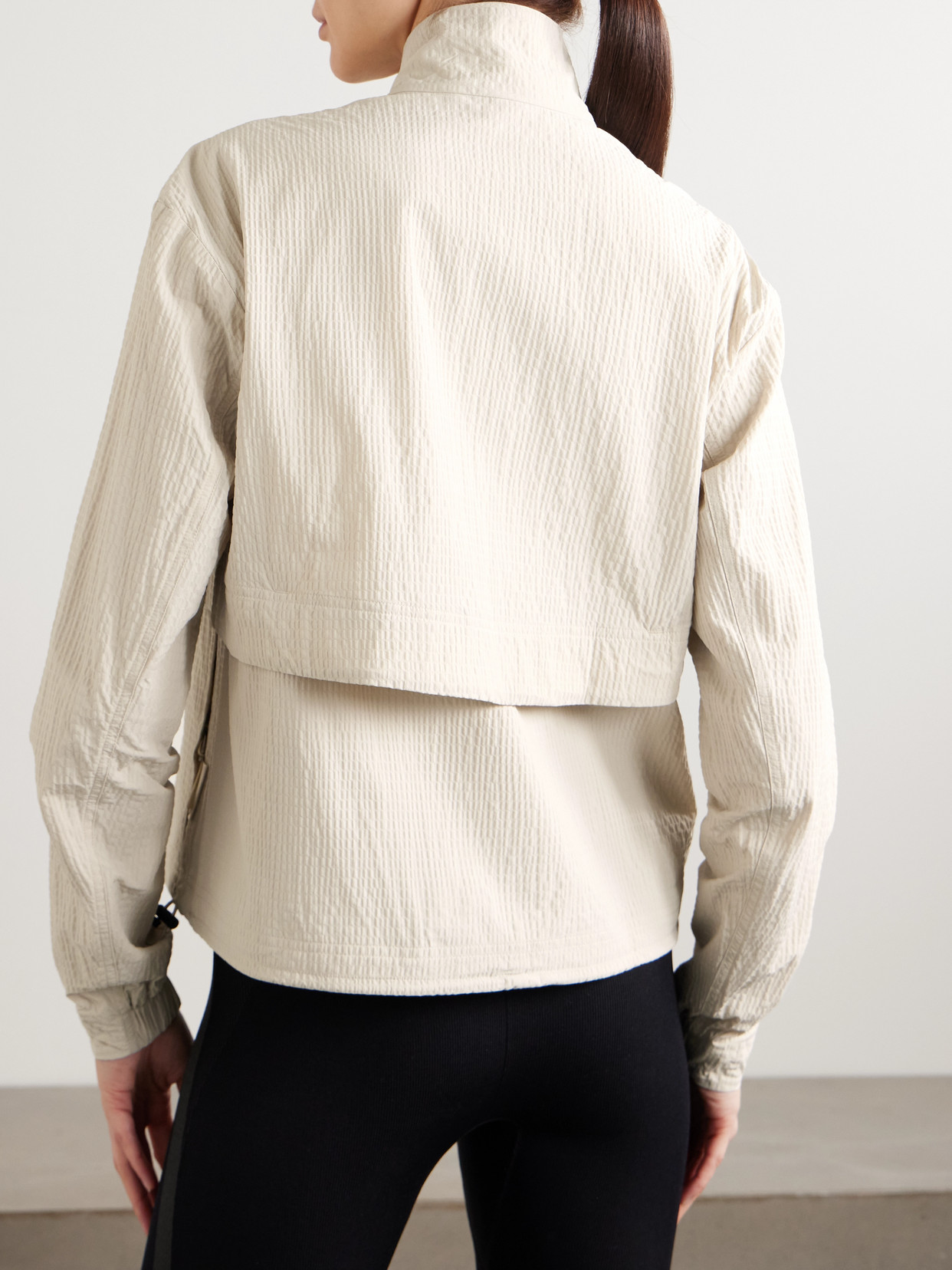Courtside Seersucker Half-Zip Jacket