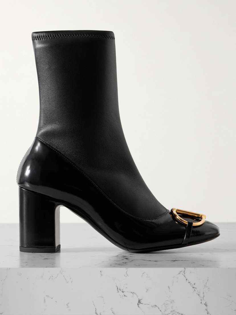 Gucci Horsebit-detailed Paneled Leather Ankle Boots