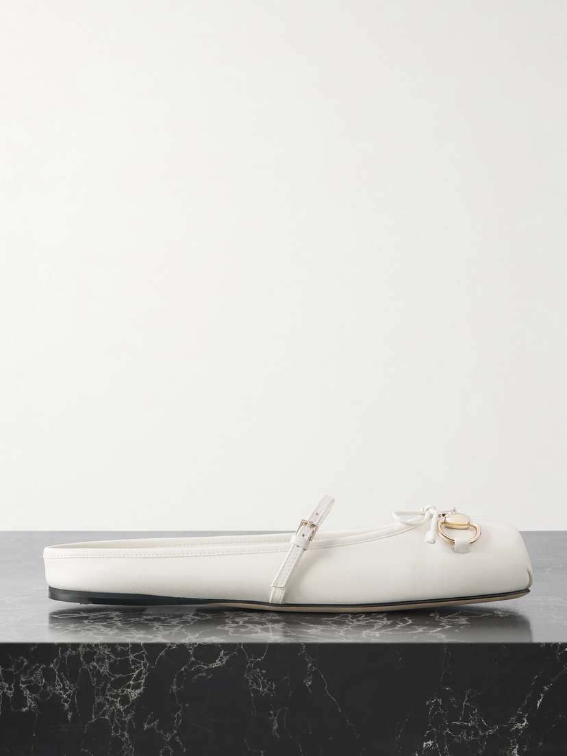 Gucci Horsebit-detailed Leather Ballet Flats
