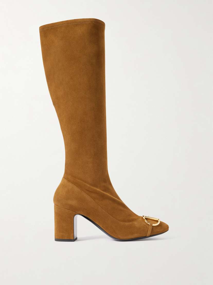 Gucci Horsebit-detailed Suede Knee Boots