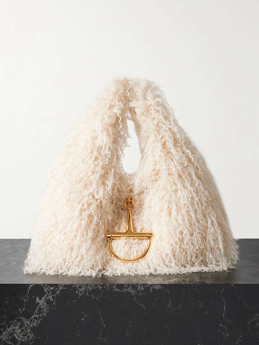 Gucci Softbit Shearling Tote