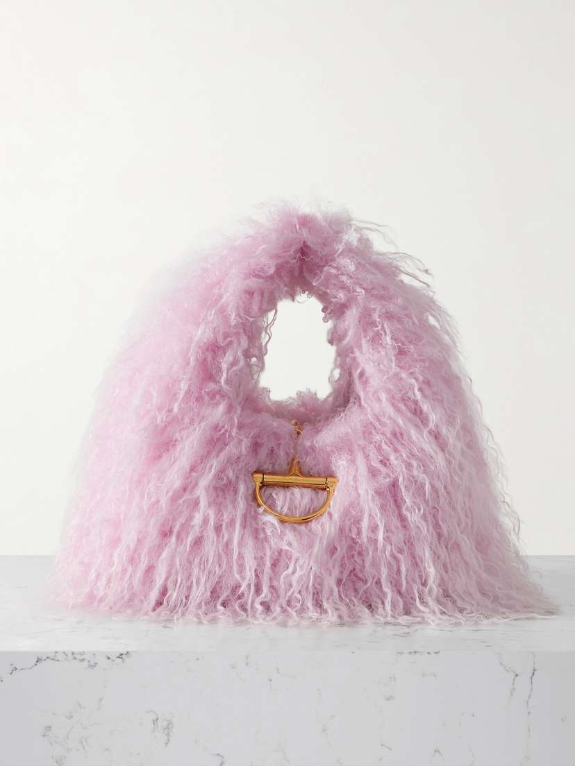 Gucci Softbit Shearling Tote