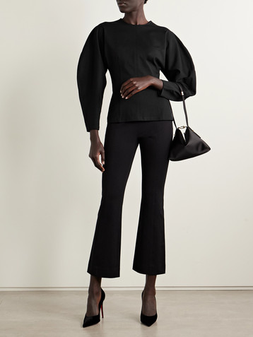 Carolina Herrera Arc paneled ponte top