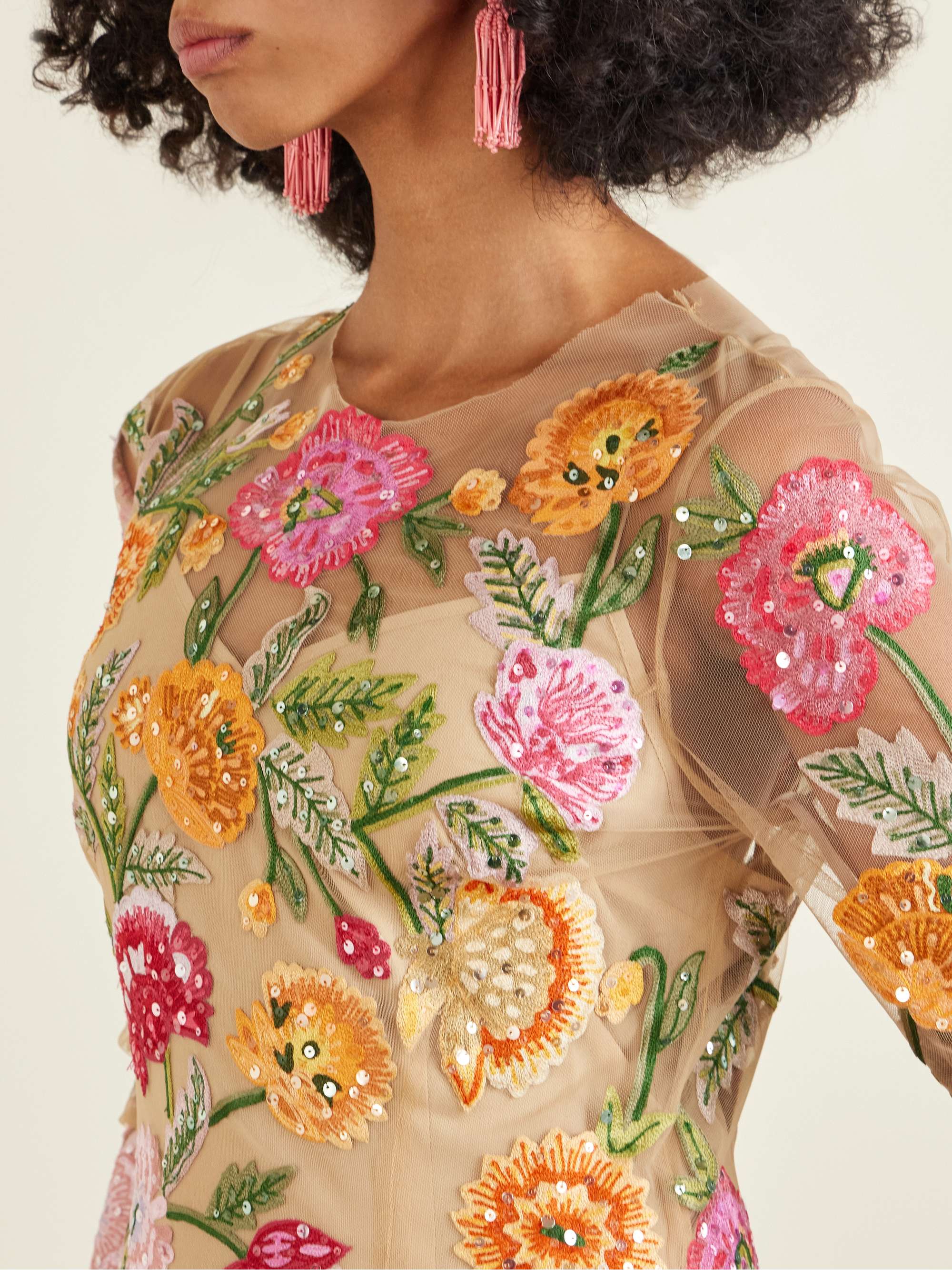 CAROLINA HERRERA Sequin-detailed embroidered tulle gown | NET-A-PORTER