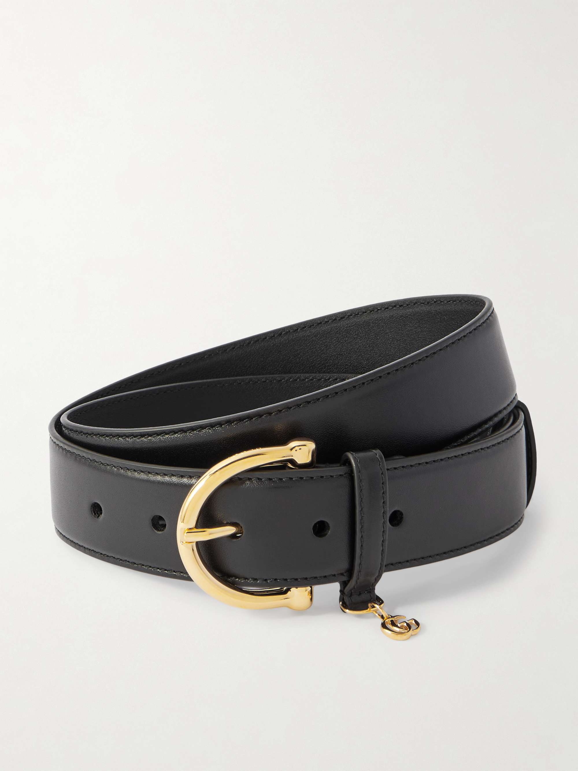 GUCCI レザー ベルト 装飾付き | NET-A-PORTER