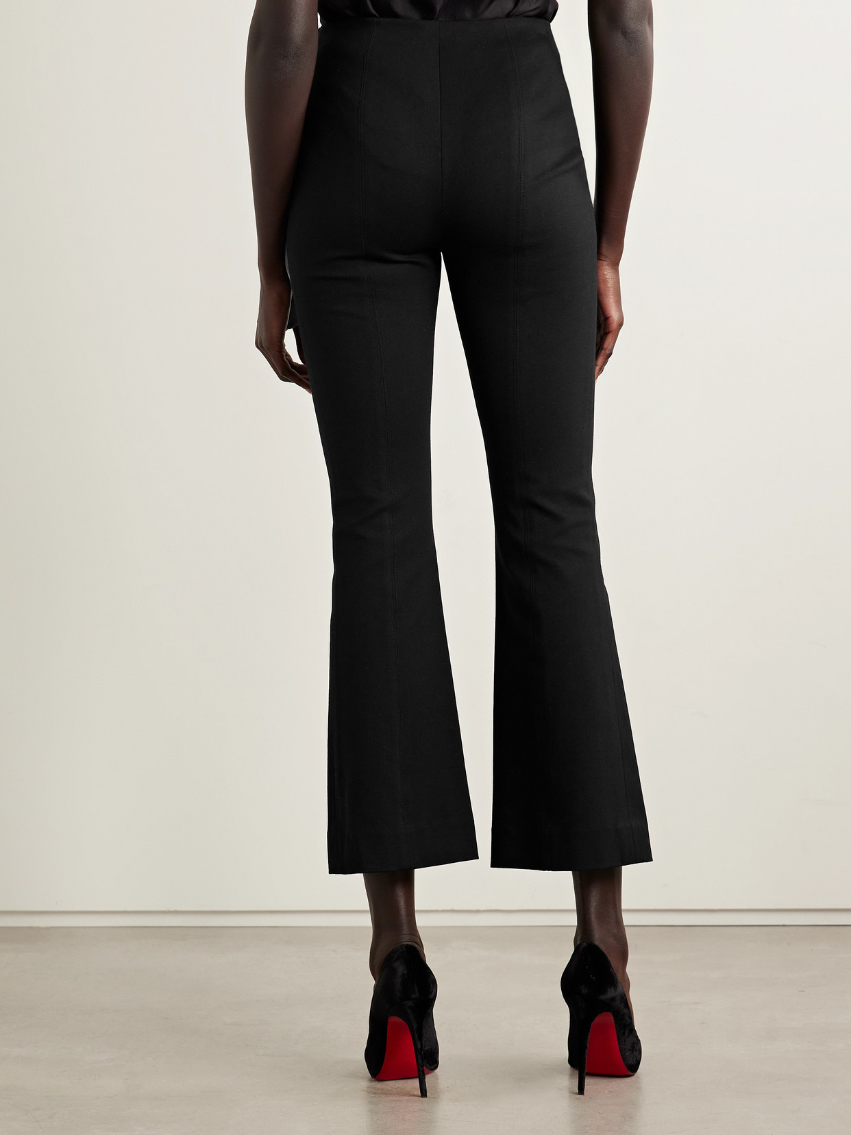 Carolina Herrera Ponte Flared Pants In Black