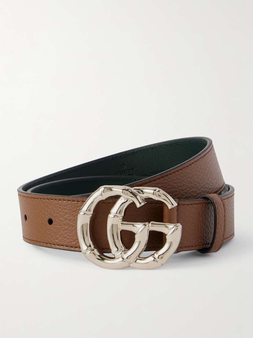 Gucci Textured-leather Belt