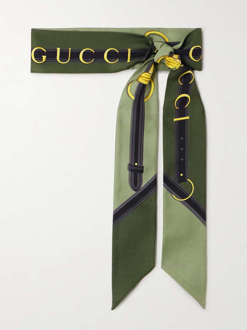 Gucci Printed Silk-twill Scarf