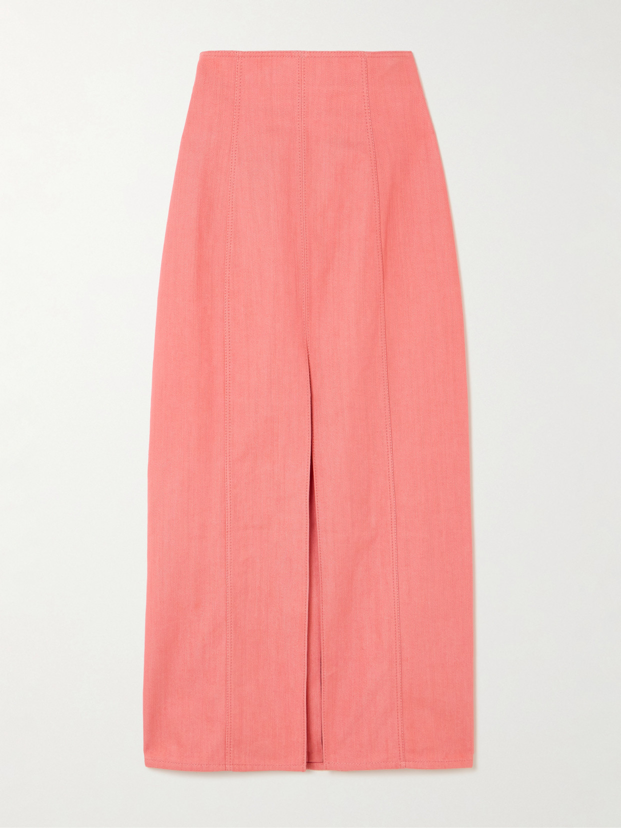 Carolina Herrera Denim Midi Skirt In Pink