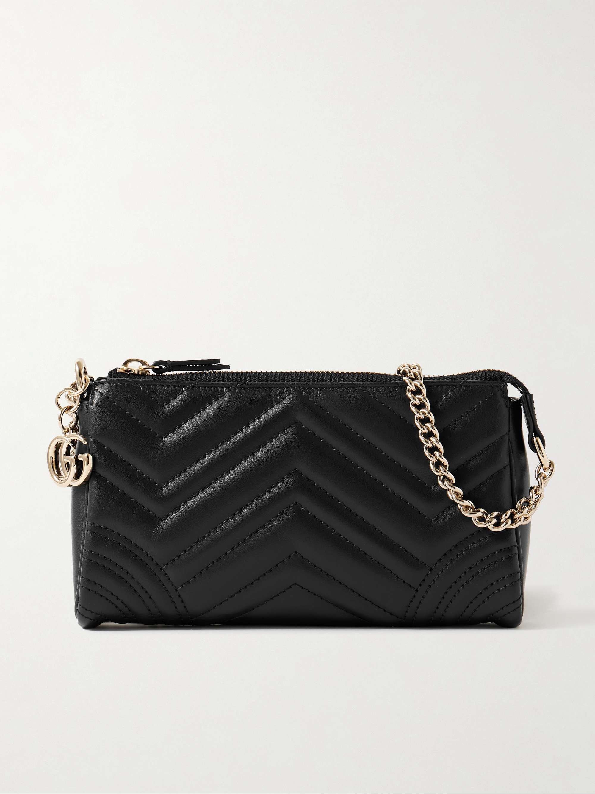GUCCI マトラッセレザー ミニショルダーバッグ | NET-A-PORTER