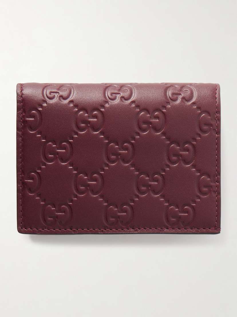 Gucci Gg Emblem Mini Debossed Leather Wallet