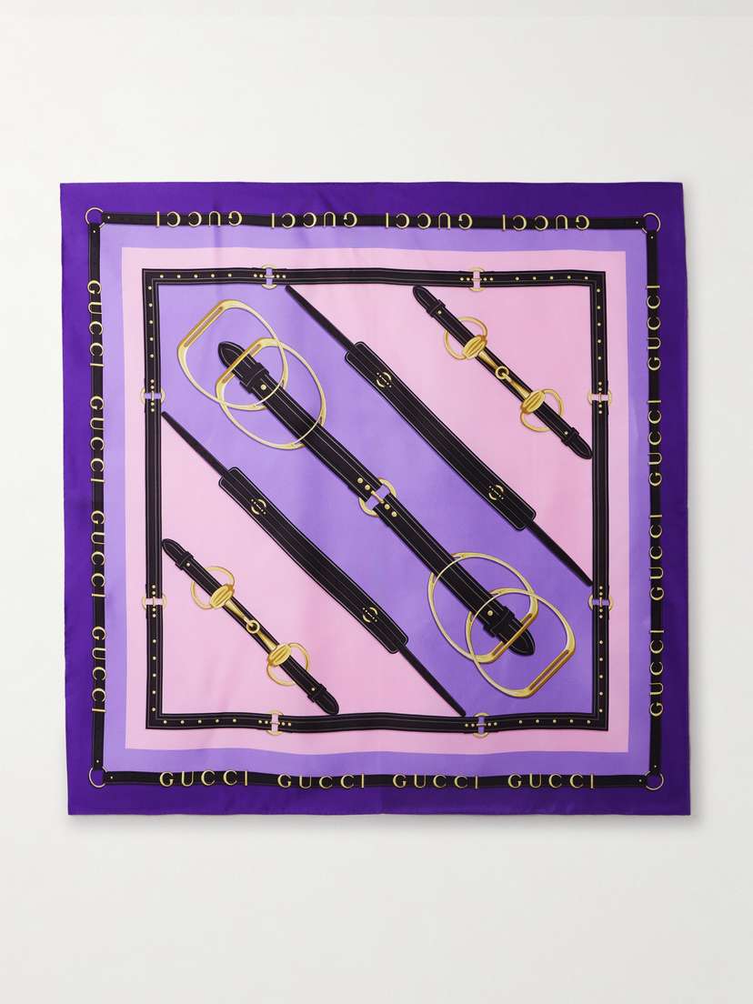 Gucci Printed Silk-twill Scarf