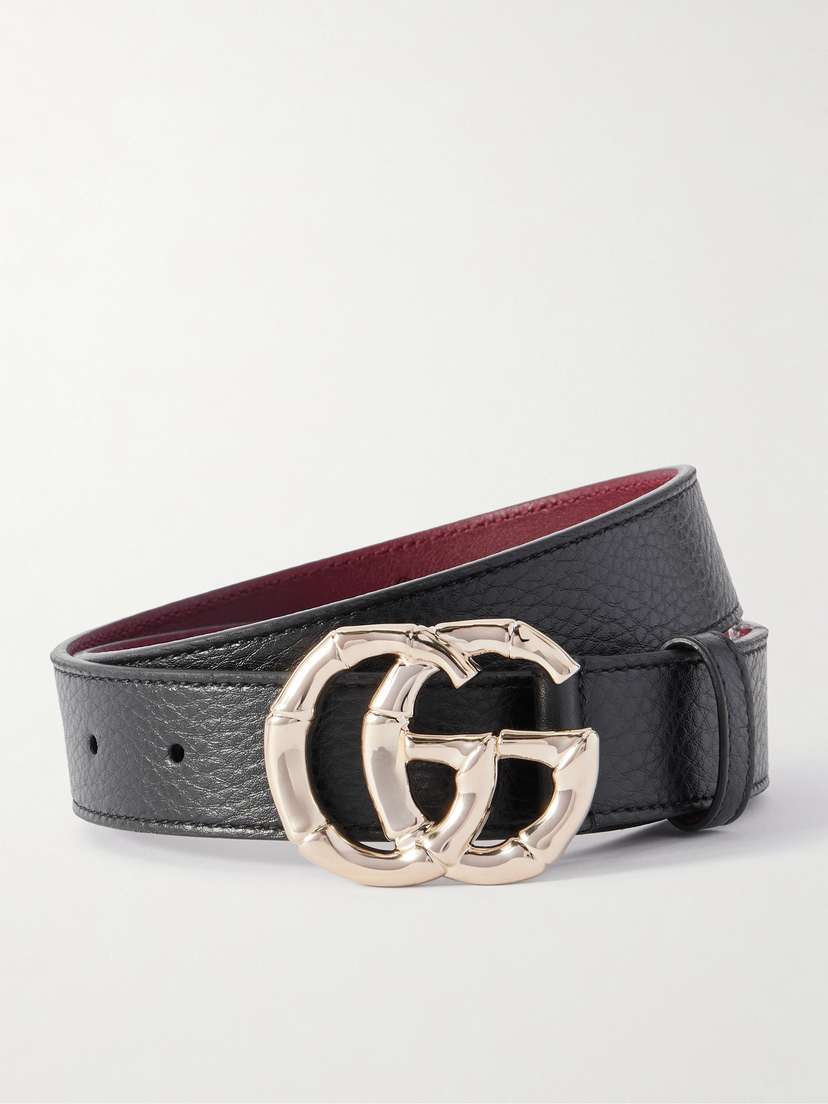 Gucci Textured-leather Belt