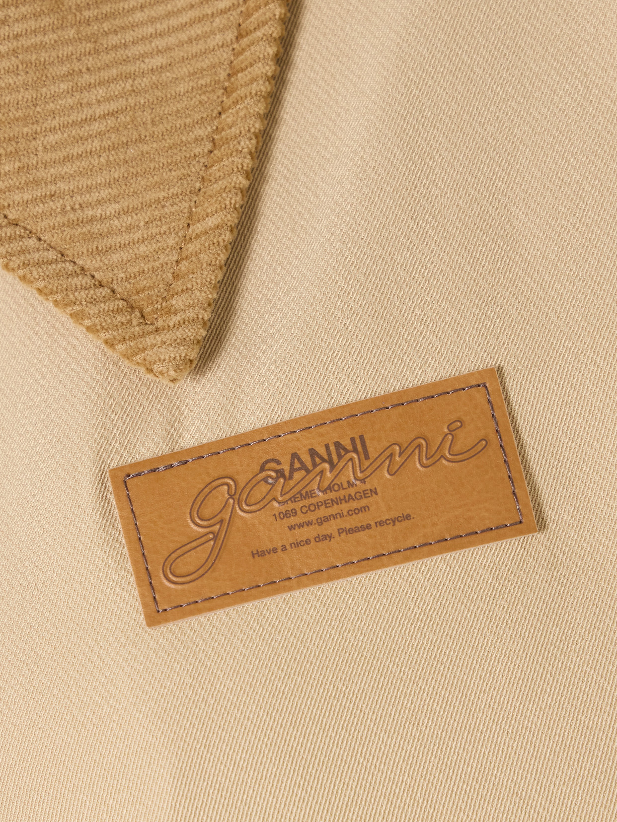 Corduroy-Trimmed Recycled-Twill Jacket