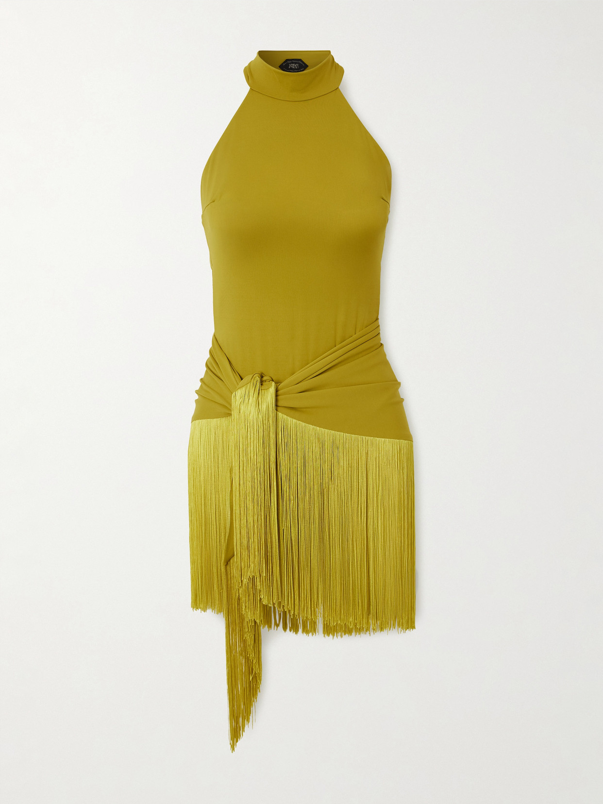 Taller Marmo Artemis Fringed Swimsuit And Pareo Set In Green