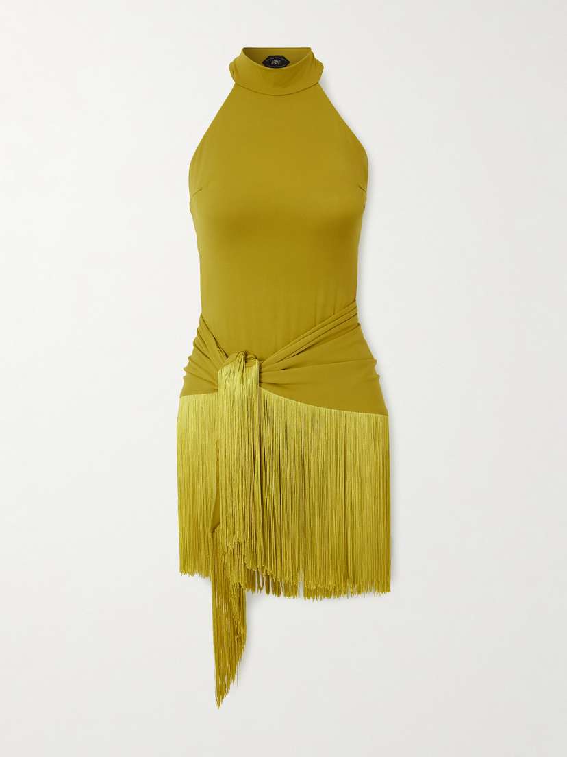 Taller Marmo Artemis Fringed Swimsuit And Pareo Set