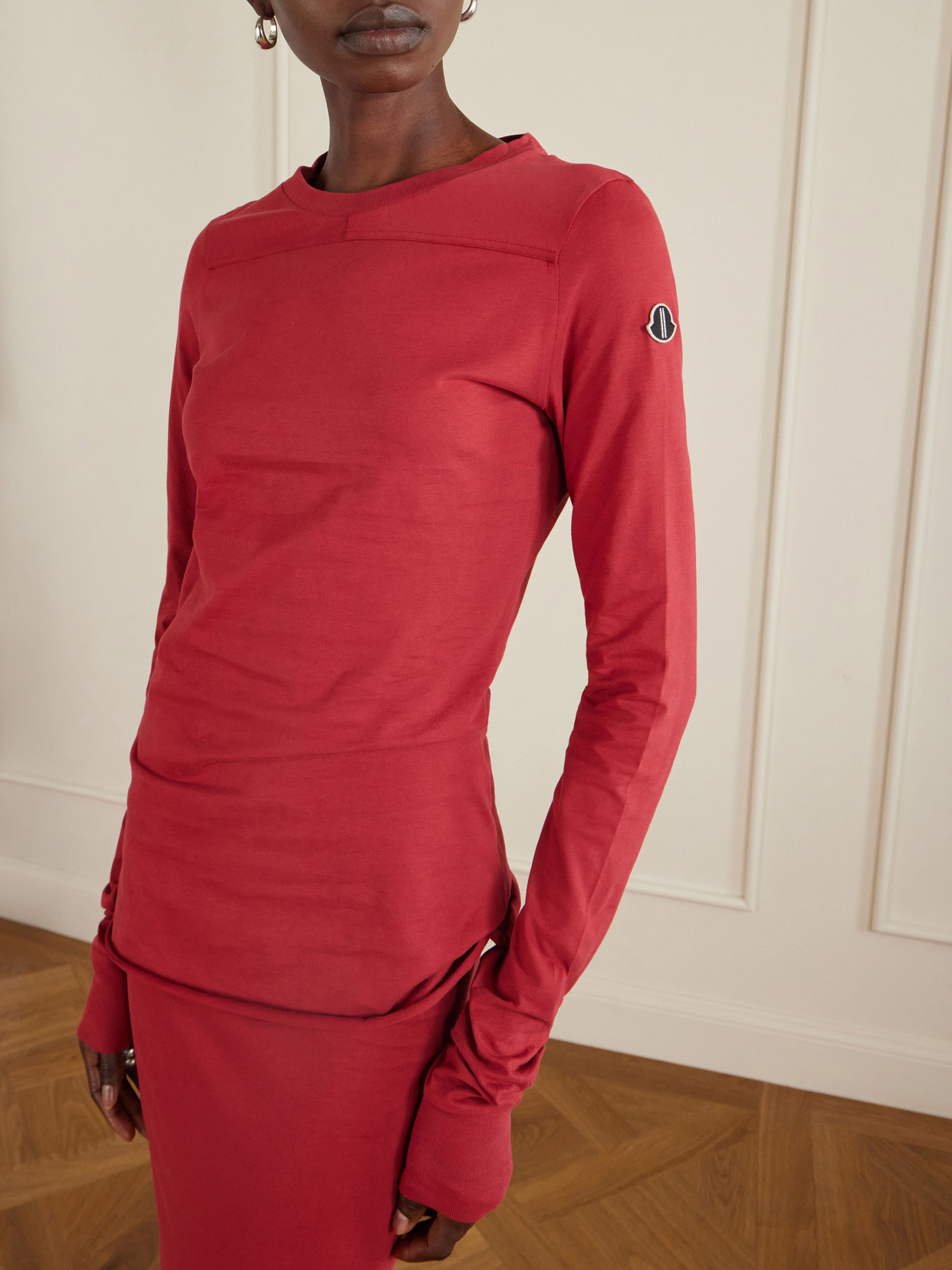 + Moncler Girder Appliquéd Cotton-Jersey T-Shirt