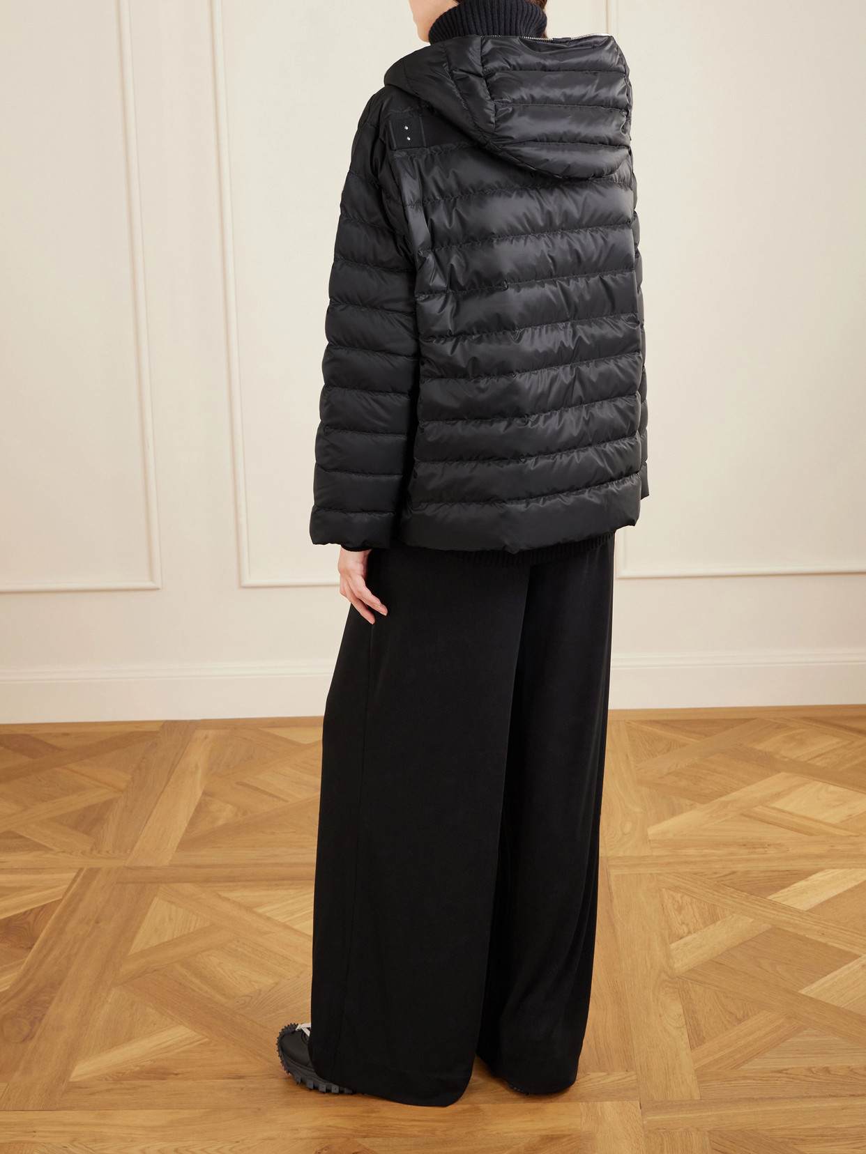 + Moncler Hooded Quilted Shell Down Jacket