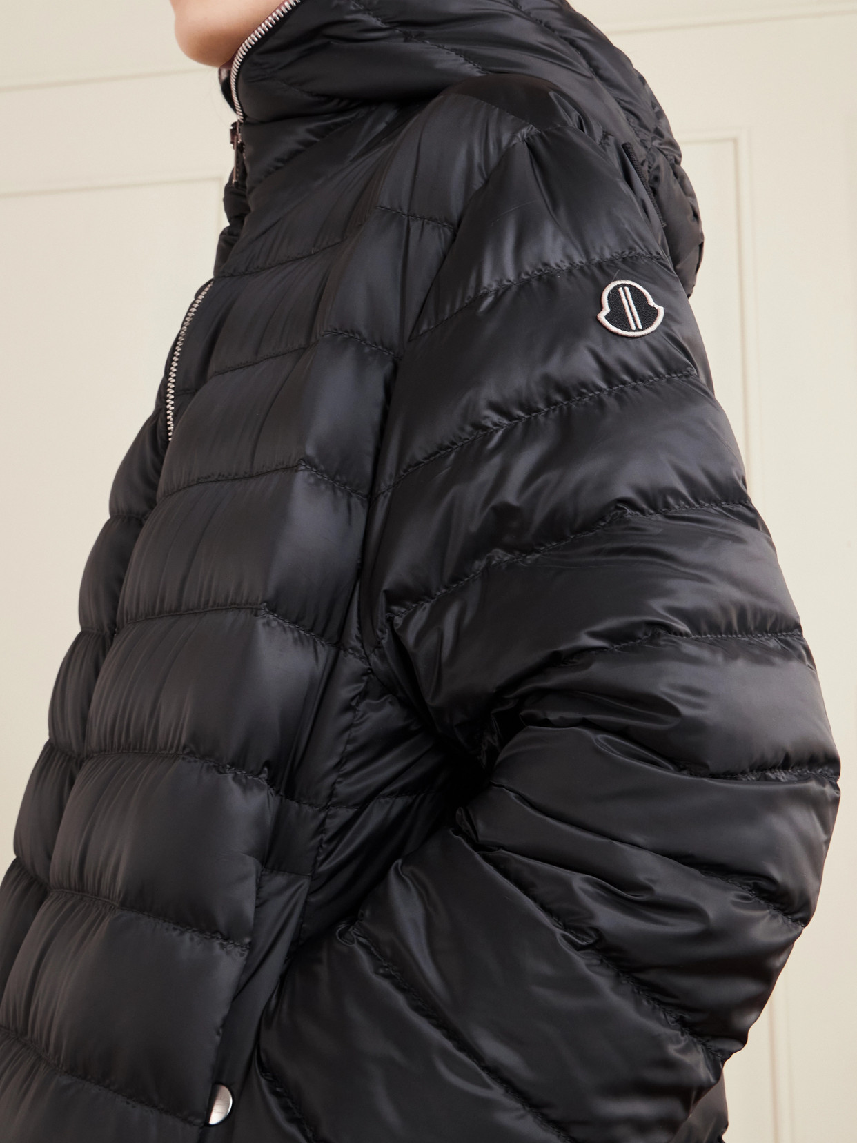 + Moncler Hooded Quilted Shell Down Jacket