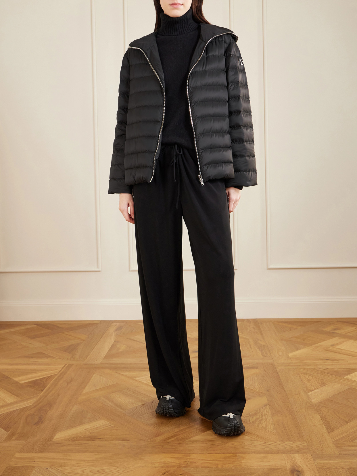 + Moncler Hooded Quilted Shell Down Jacket