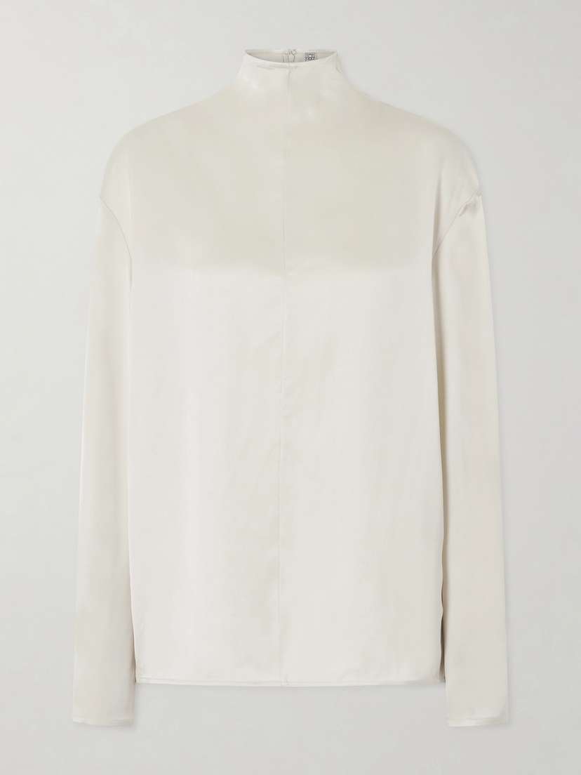 TOTEME Satin Turtleneck Blouse