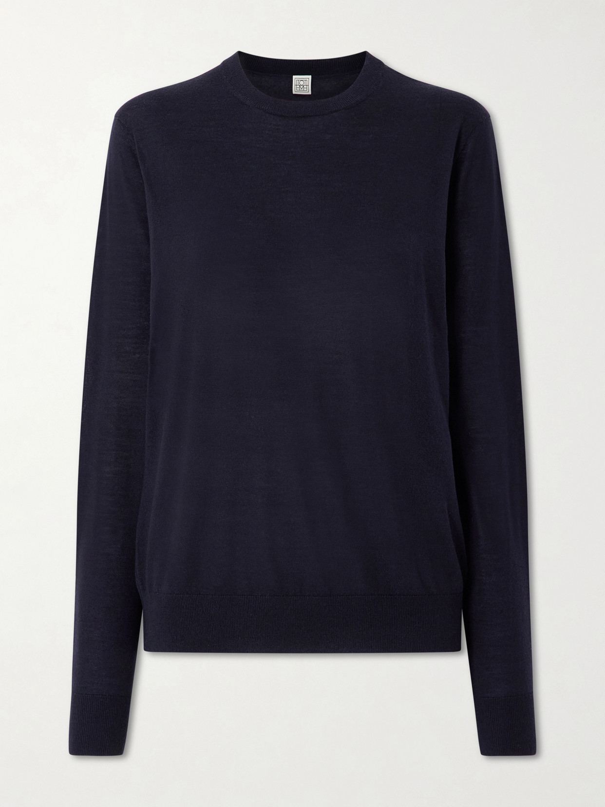 Totême Garderob Wool And Silk-blend Sweater In Blue