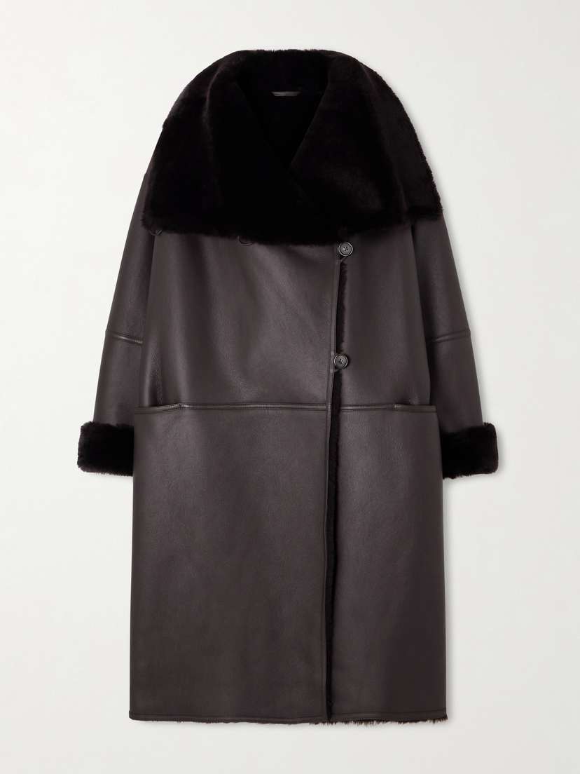 TOTEME Paneled Shearling Coat