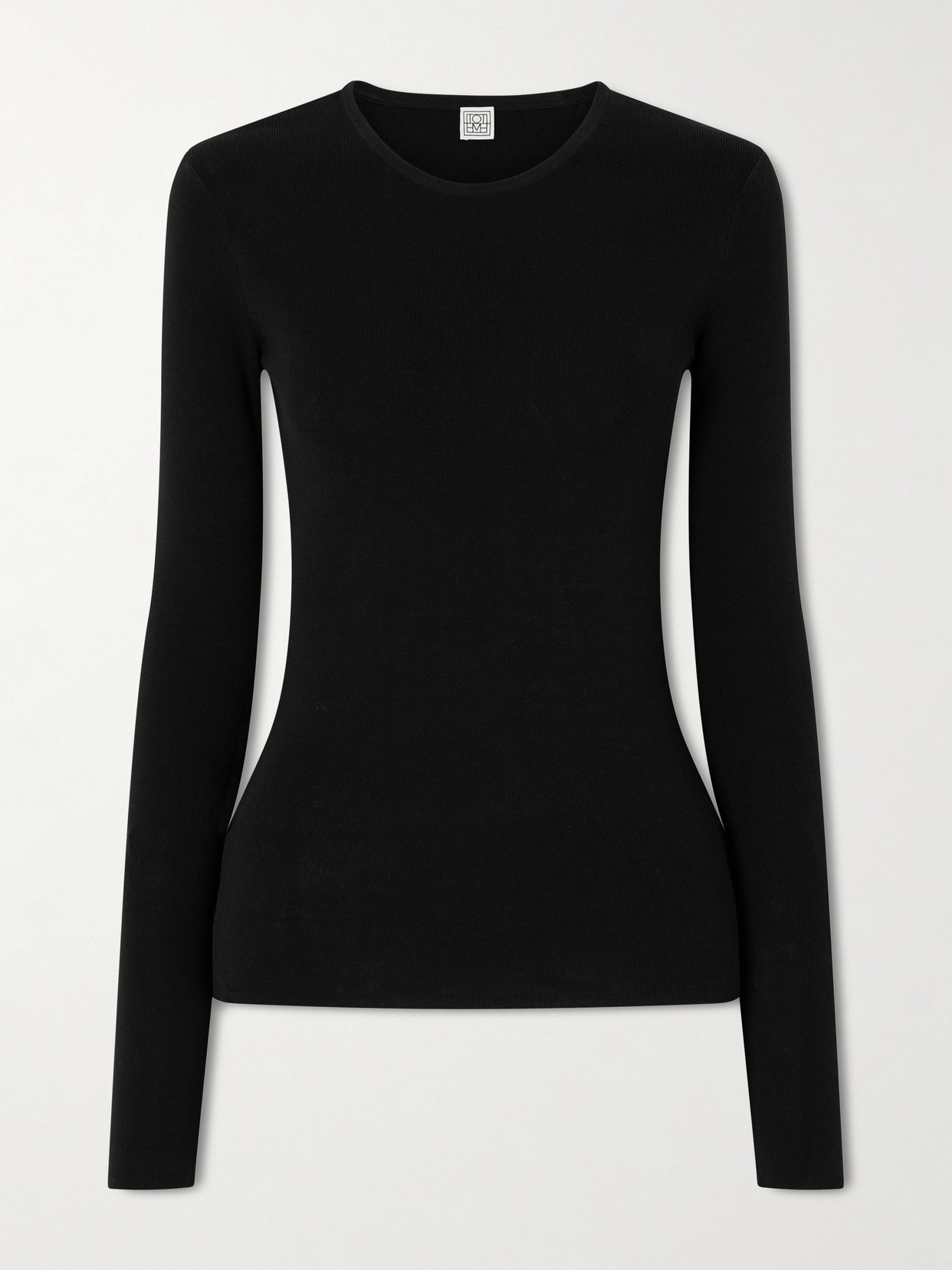 Totême Garderob Organic Cotton-jersey Top In Black