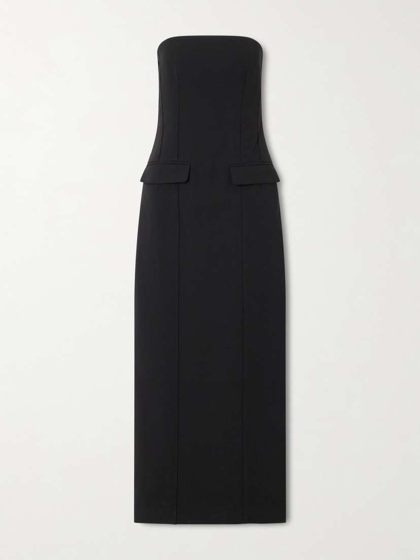 TOTEME Strapless Crepe Maxi Dress