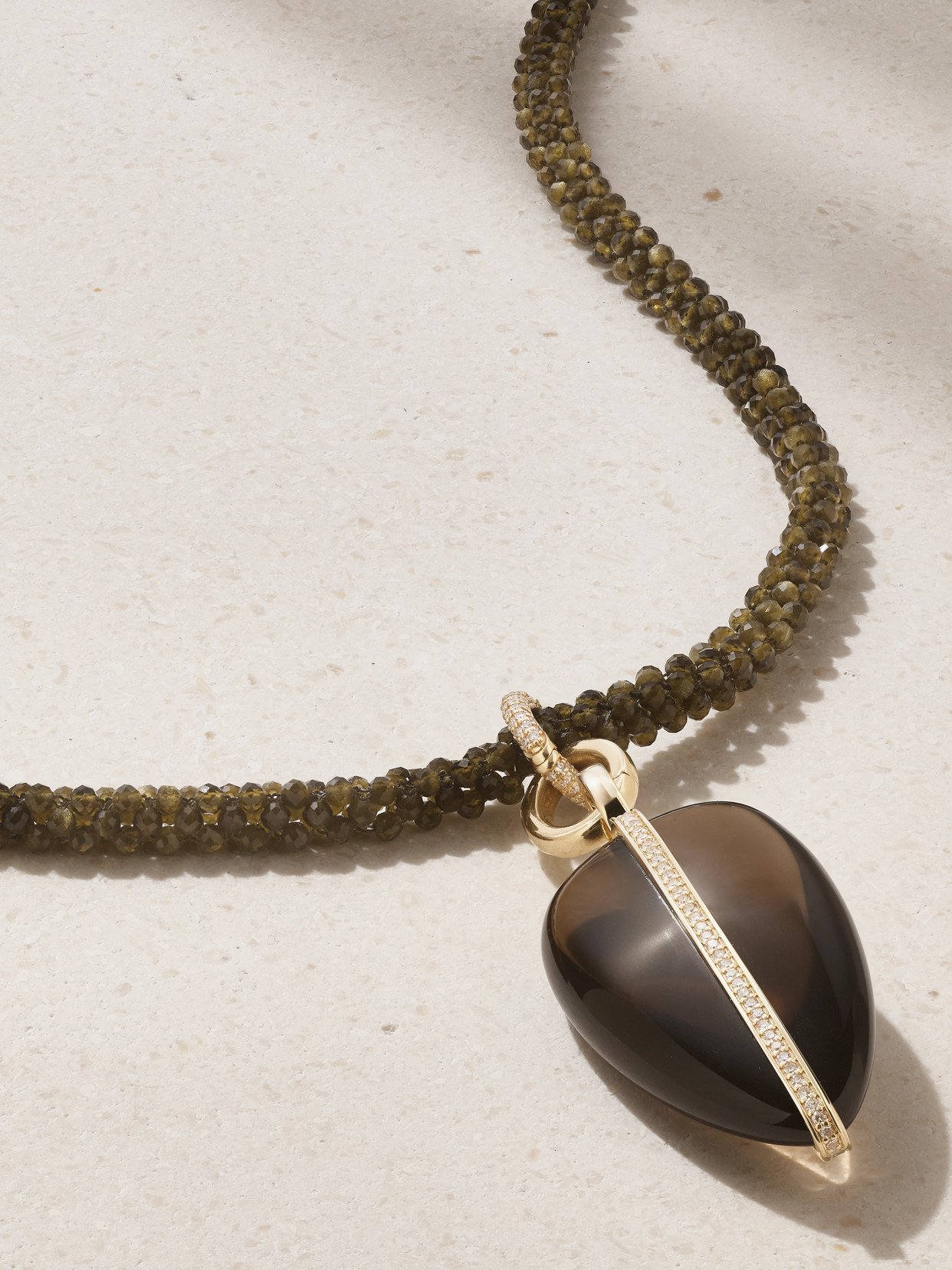 By Pariah The Lumina Strand 14-karat Recycled Gold Quartz And Diamond Necklace