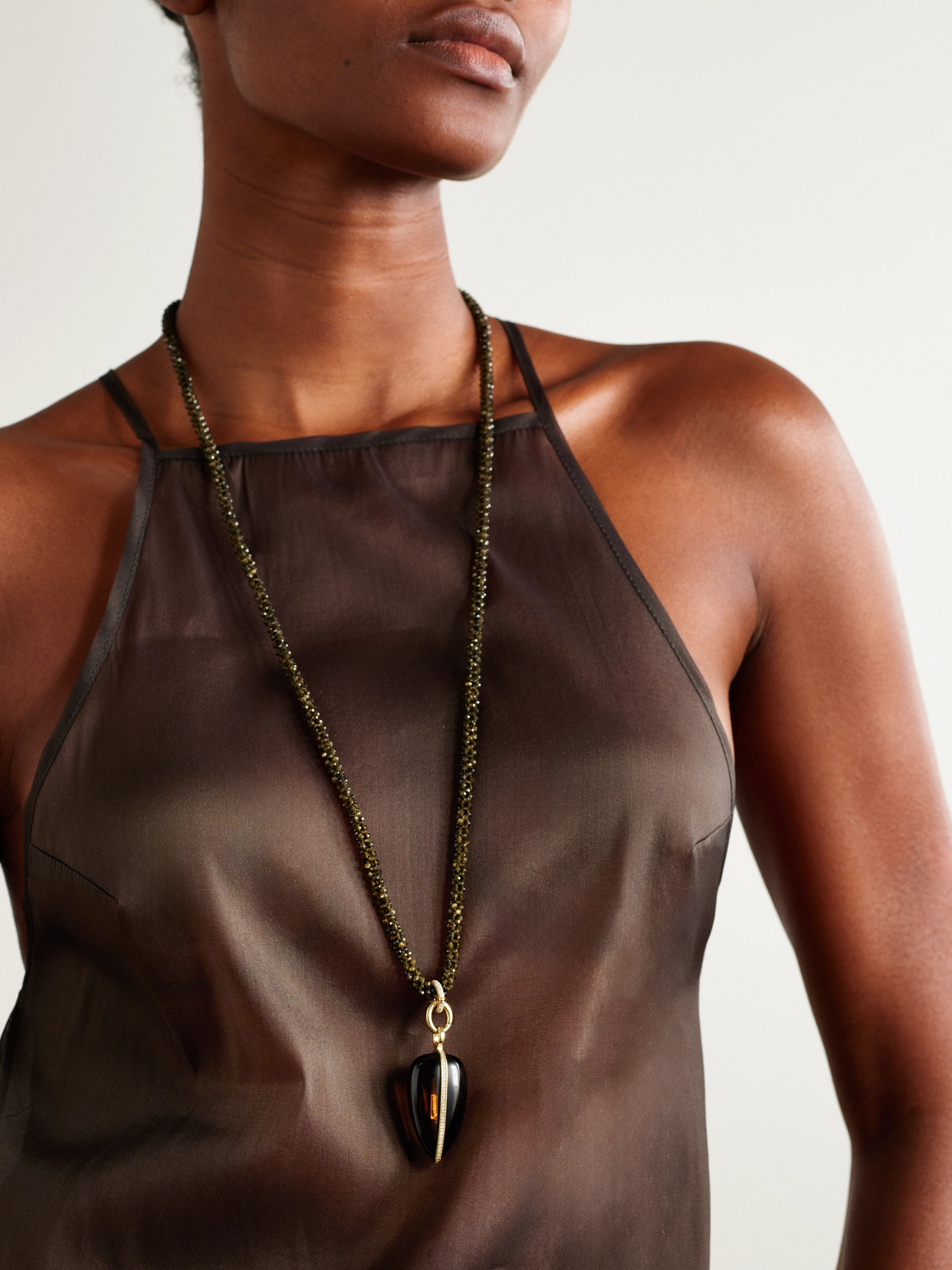 By Pariah The Lumina Strand 14-karat Recycled Gold Quartz And Diamond Necklace In Gold