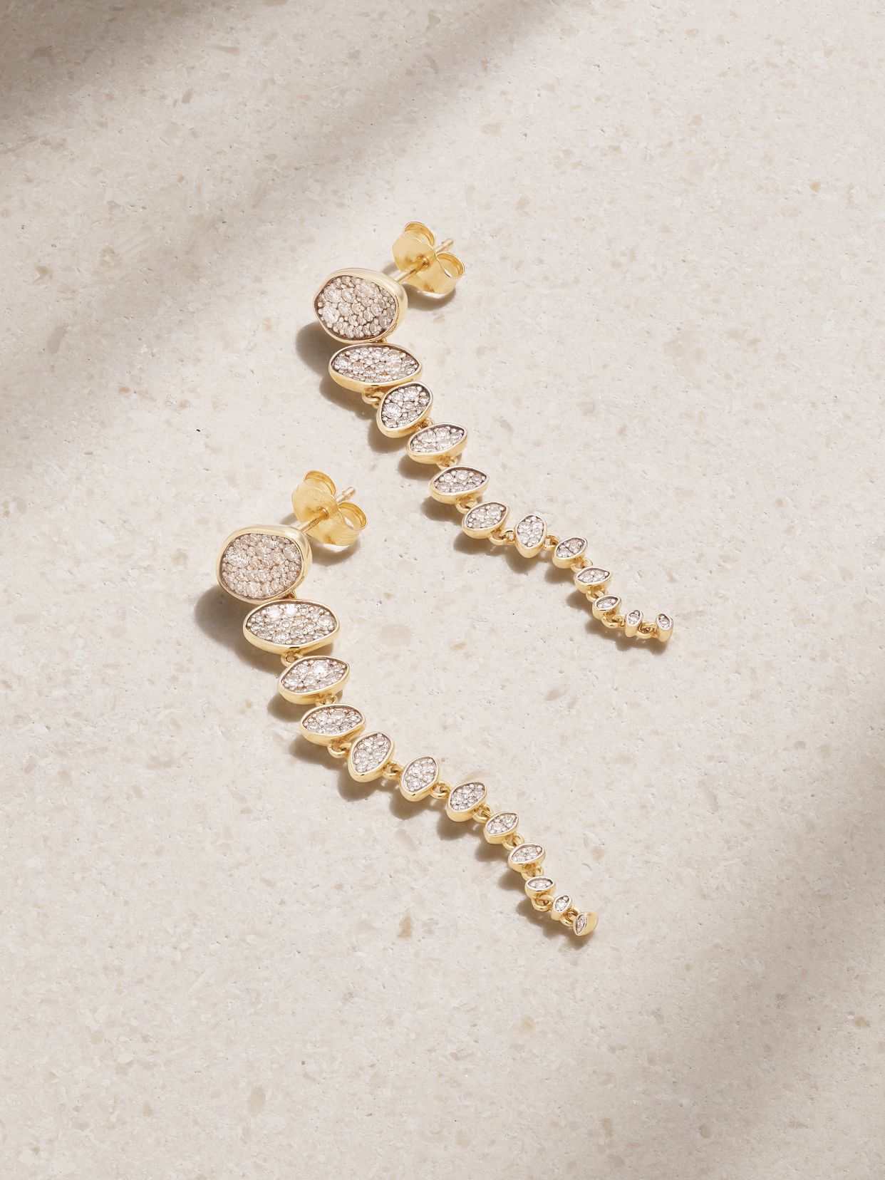 14-karat recycled gold diamond earrings