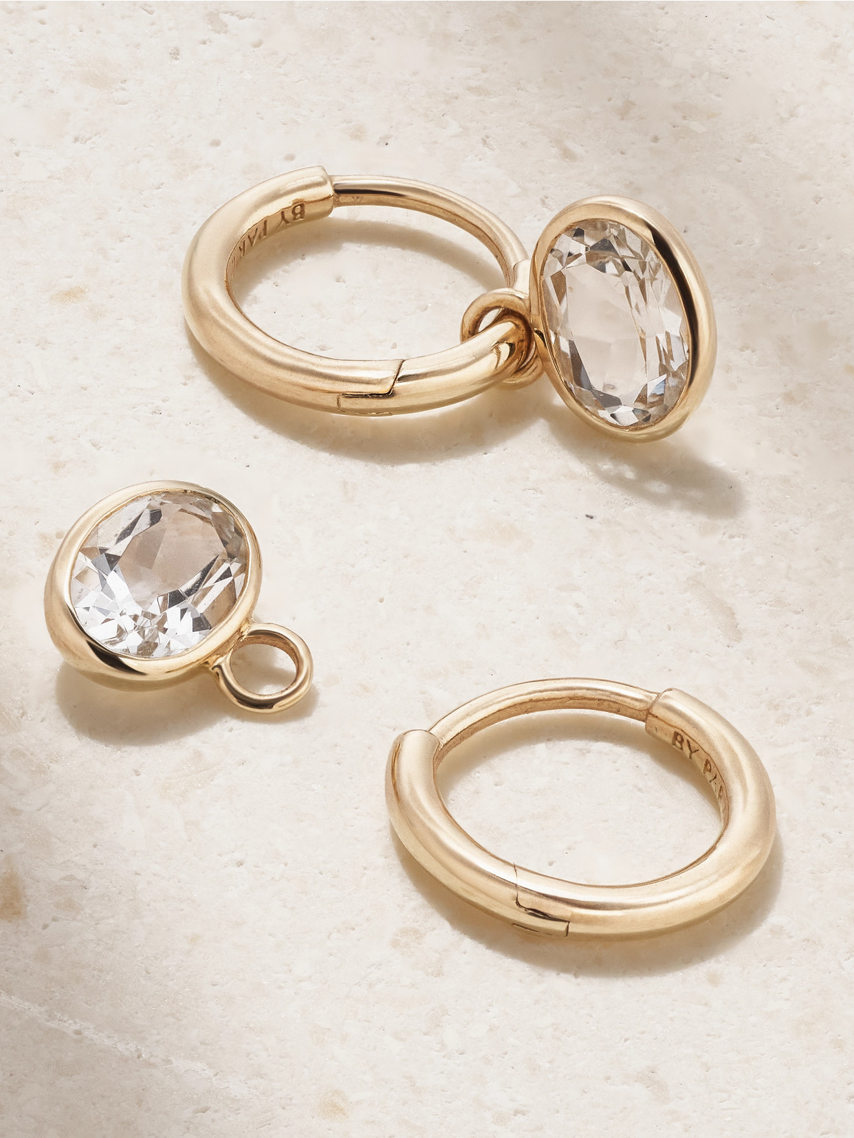 By Pariah Orbit 14-karat Recycled Gold Topaz Hoop Earrings In Gold