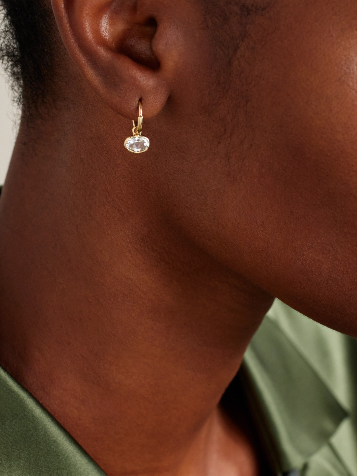 By Pariah Orbit 14-karat Recycled Gold Topaz Hoop Earrings In Gold